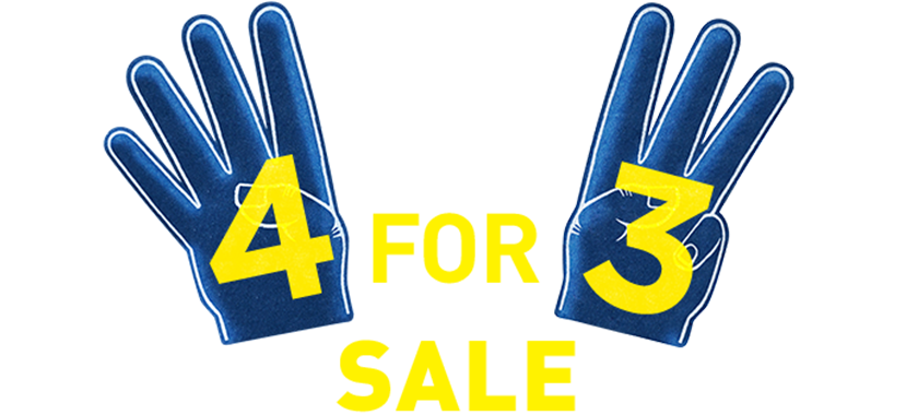 4 For 3 Sale